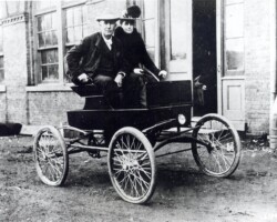 Thomas Edison in electric car, 1916 Thomas Edison in electric car, 1916