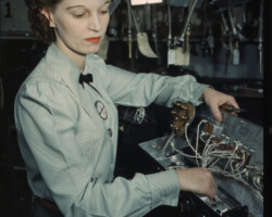 Aircraft electronics technician, c. 1940s Aircraft electronics technician, c. 1940s