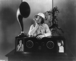 Clara Horton tuned in on a concert with her receiver, 1925 Clara Horton tuned in on a concert with her receiver, 1925